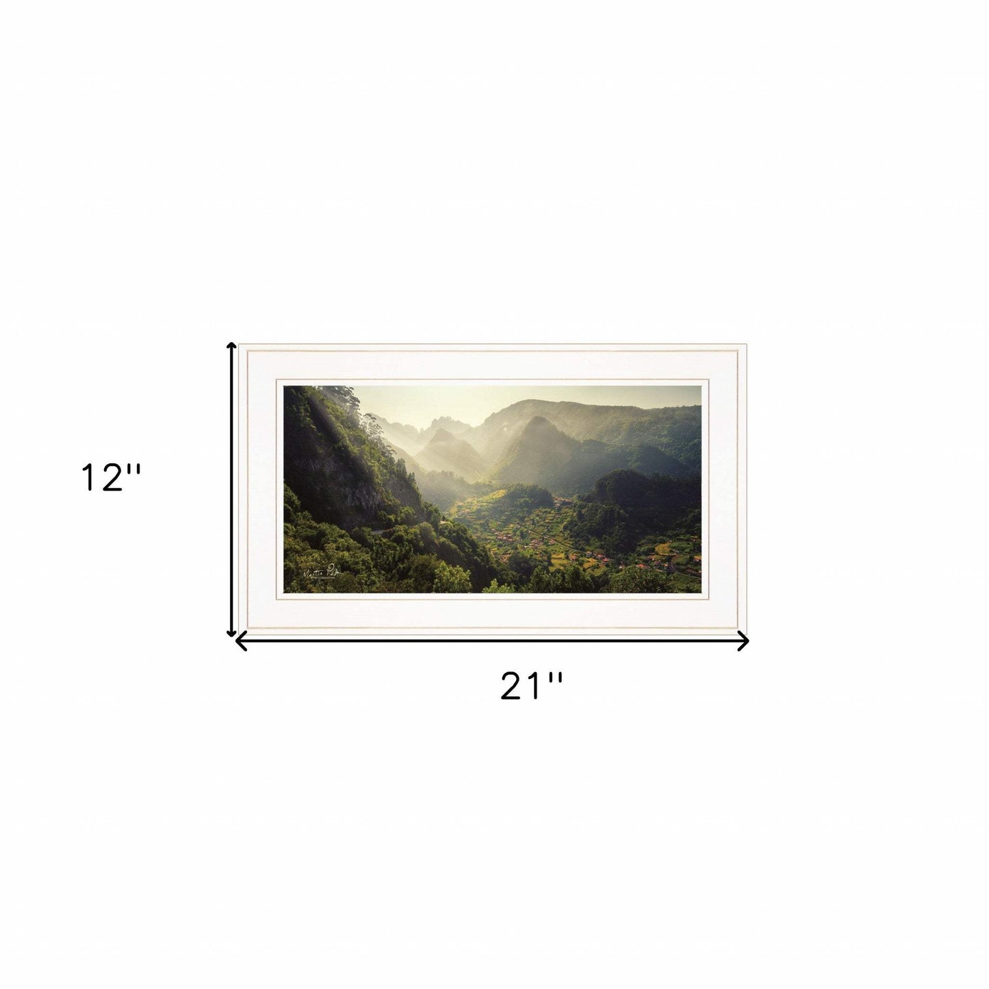 Land of the Hobbits Martin Podt Ready to Hang Framed Print White Frame White Framed Print Wall Art - Homeroots - Flyclothing LLC