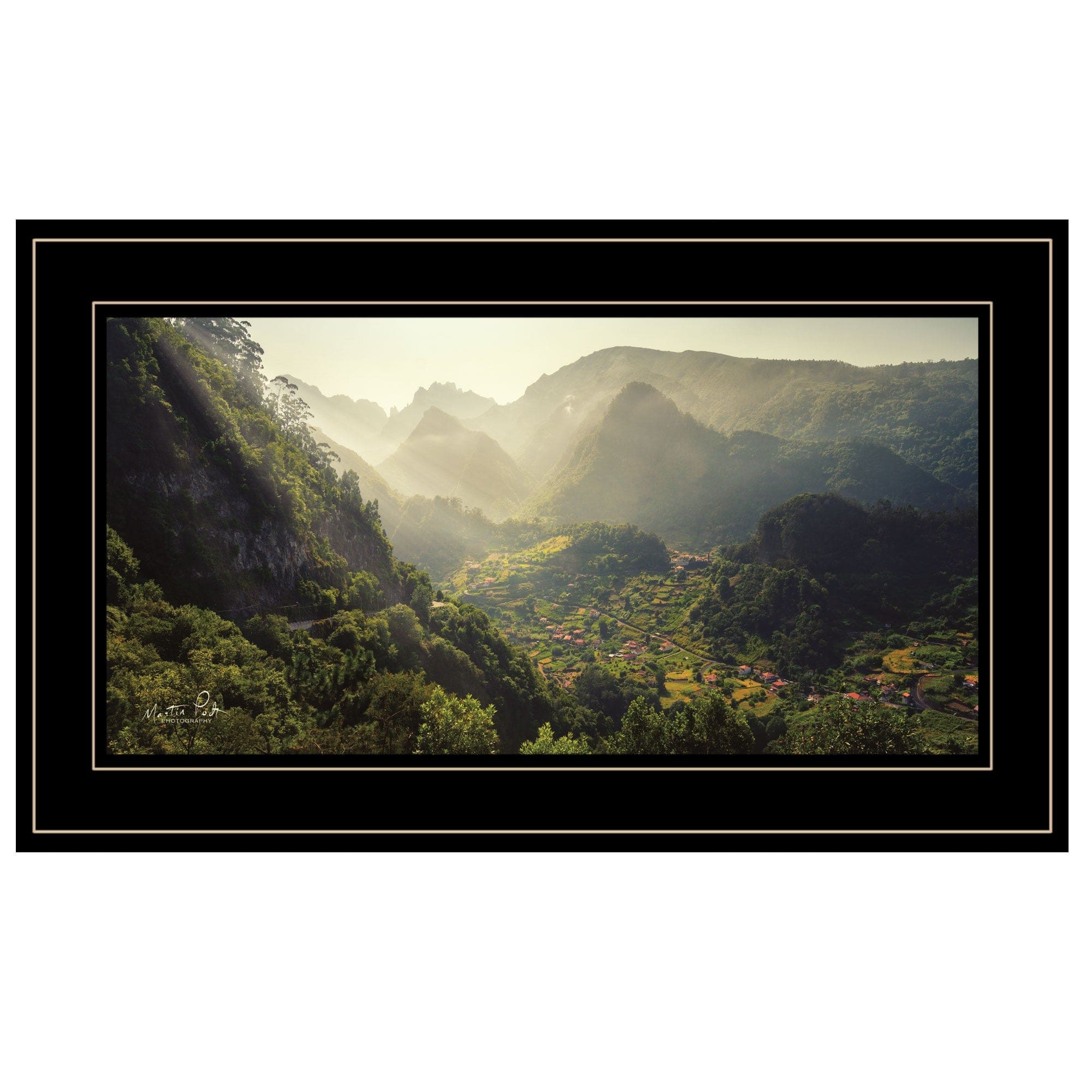 Land of the Hobbits Martin Podt Ready to Hang Framed Print Black Frame Black Framed Print Wall Art - Homeroots