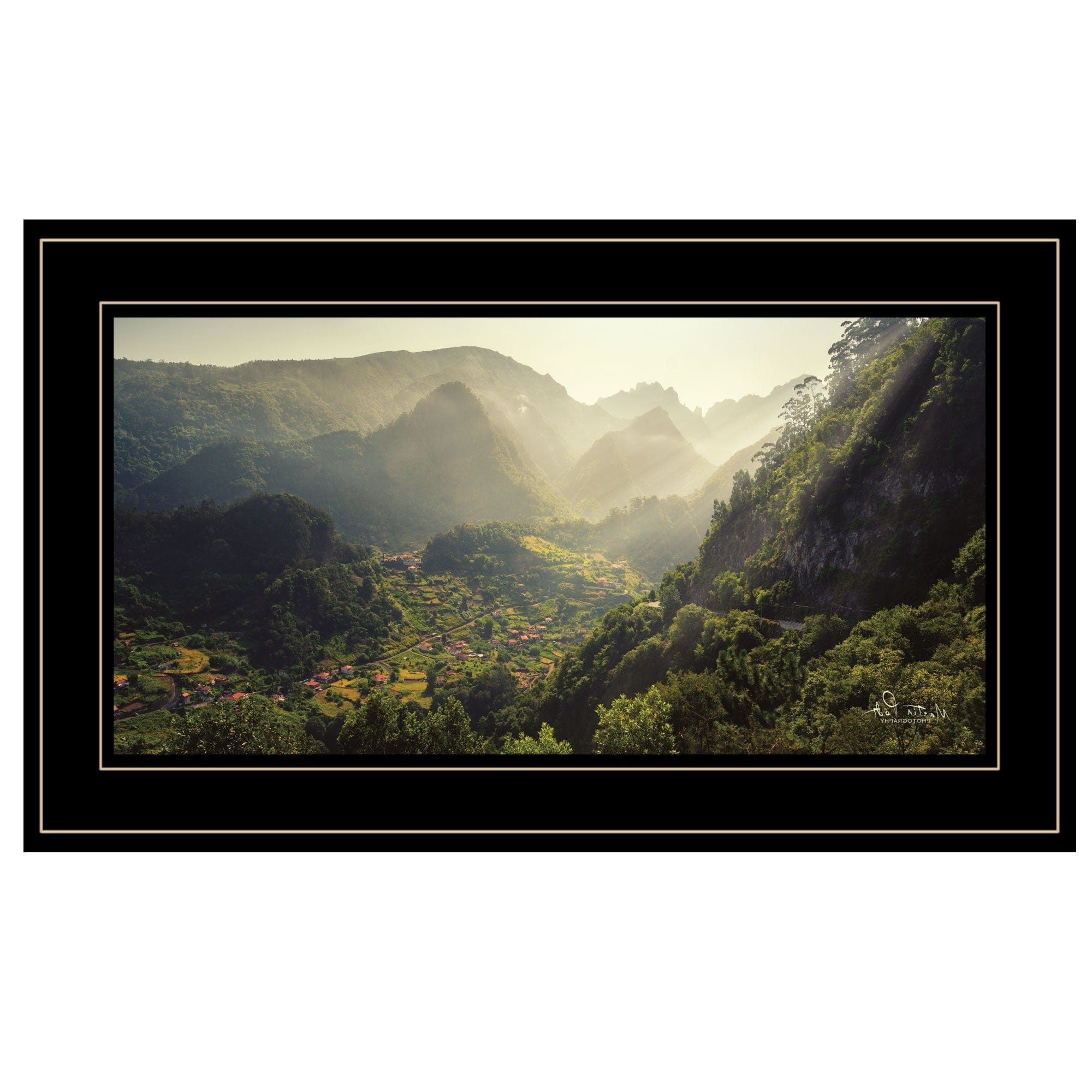 Land of the Hobbits Martin Podt Ready to Hang Framed Print Black Frame Black Framed Print Wall Art - Homeroots