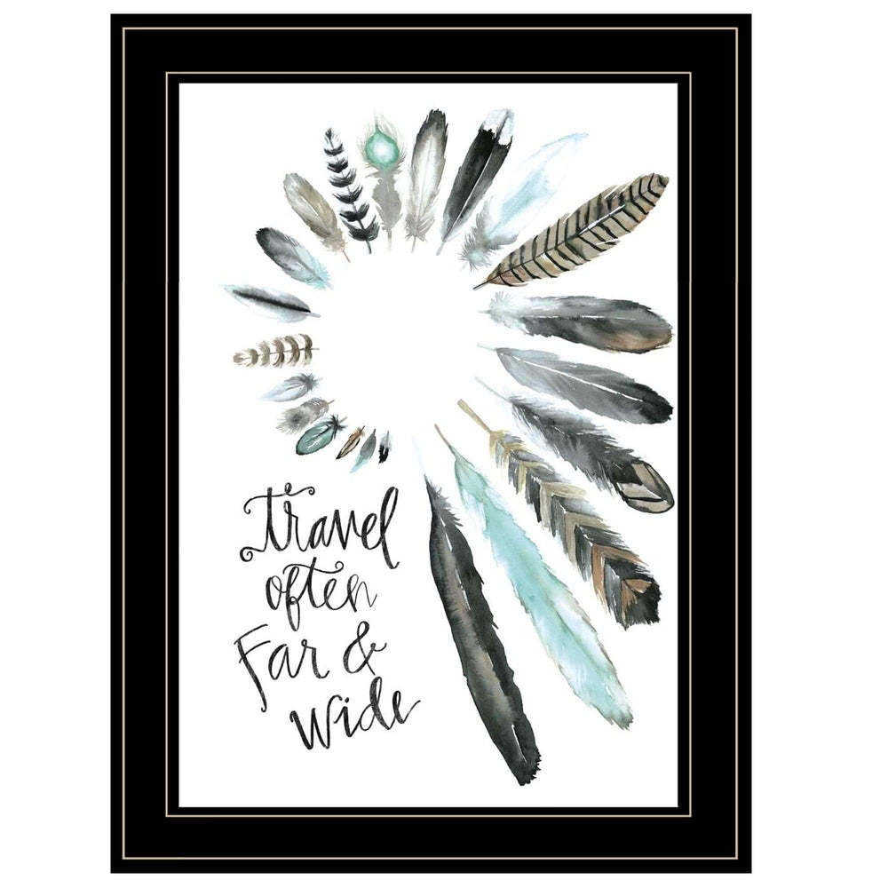 Travel Often Far and Wide 2 Black Framed Print Wall Art - Homeroots - Flyclothing LLC