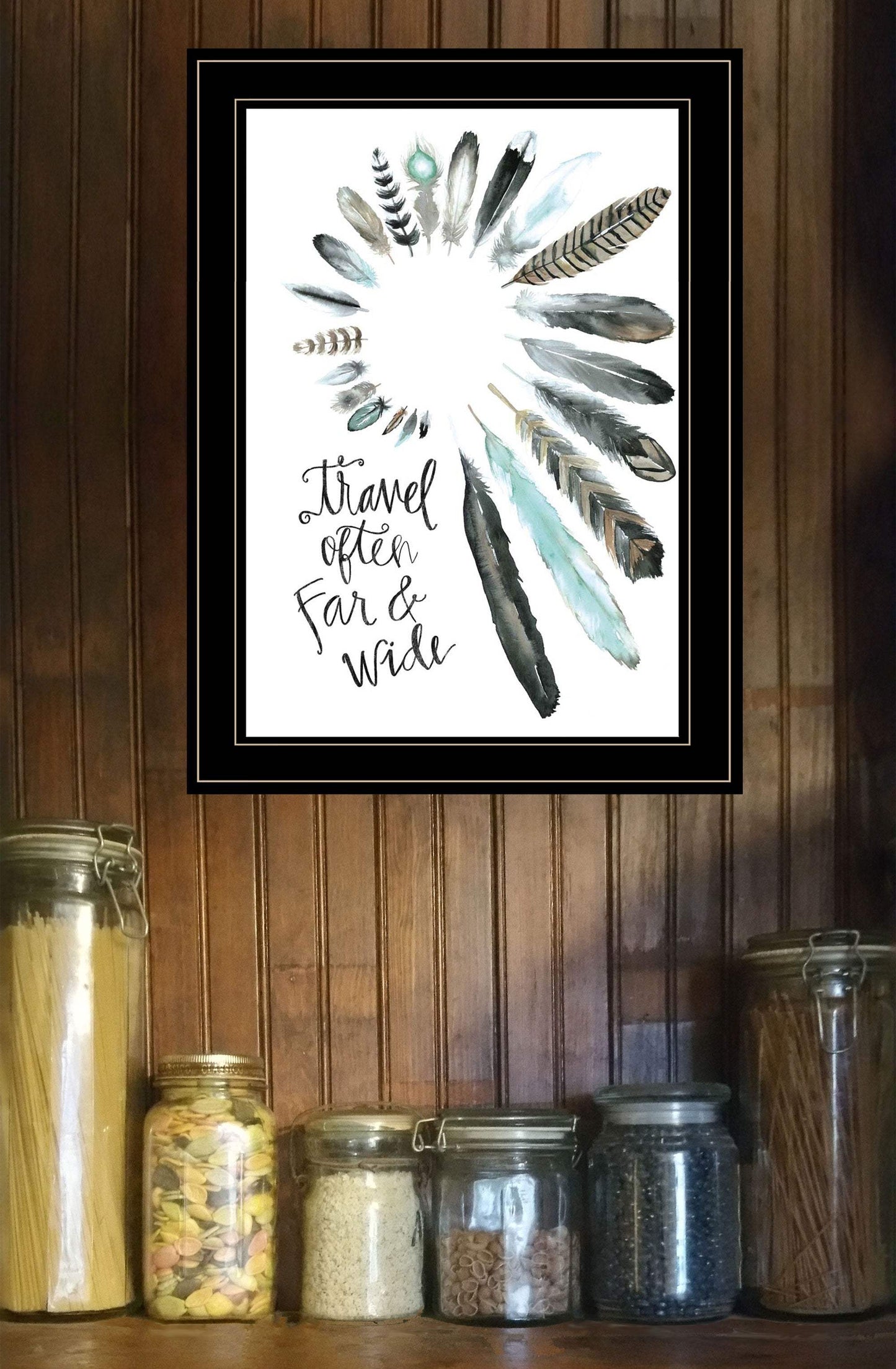 Travel Often Far and Wide 2 Black Framed Print Wall Art - Homeroots - Flyclothing LLC