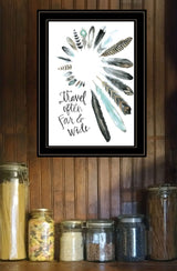 Travel Often Far and Wide 2 Black Framed Print Wall Art - Homeroots - Flyclothing LLC