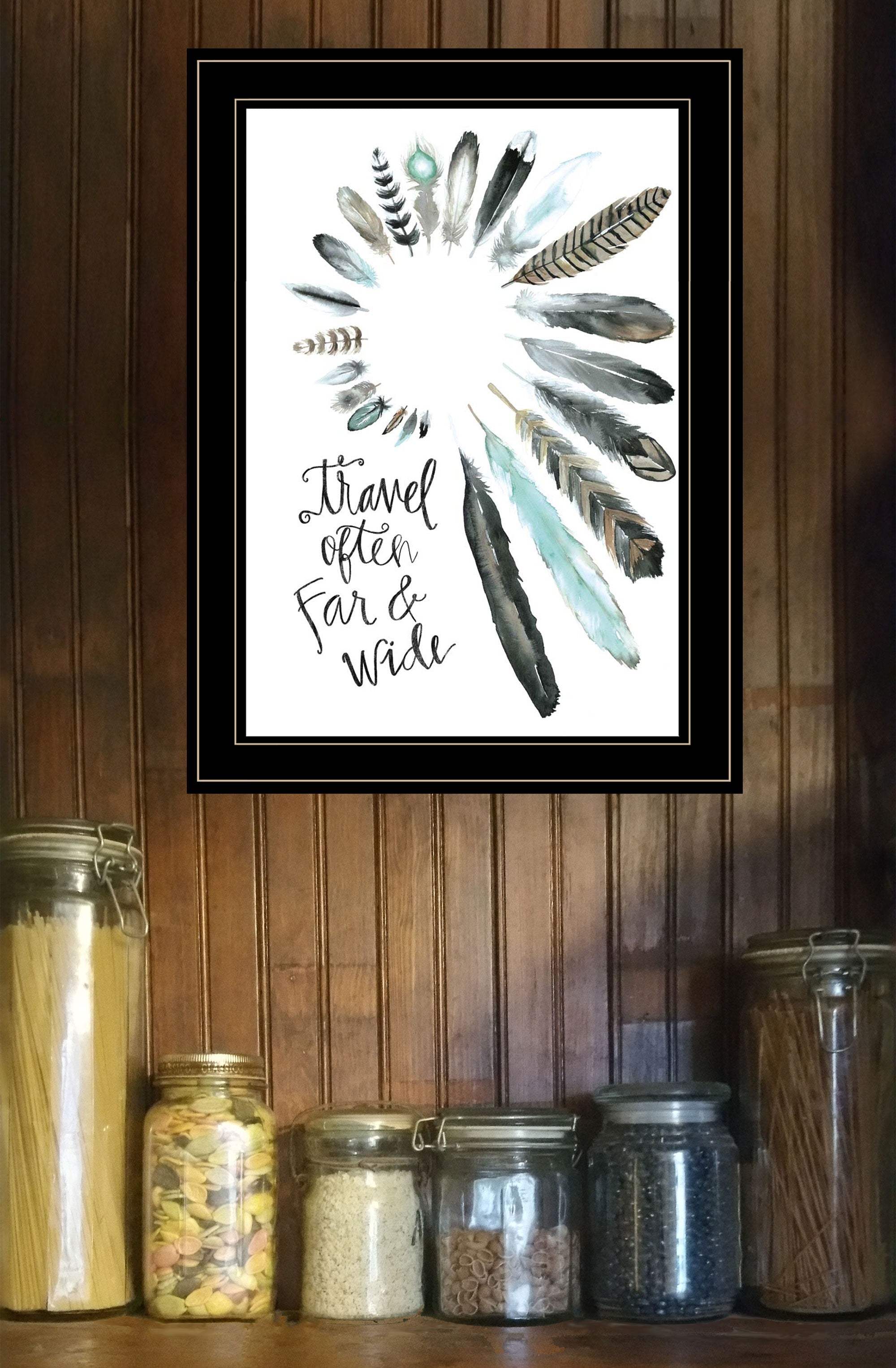 Travel Often Far and Wide 2 Black Framed Print Wall Art - Homeroots - Flyclothing LLC