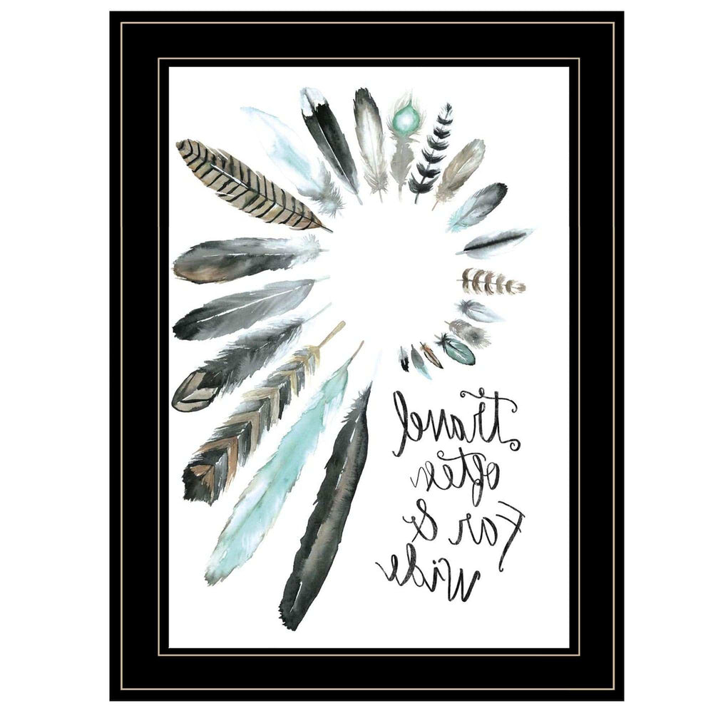 Travel Often Far and Wide 2 Black Framed Print Wall Art - Homeroots - Flyclothing LLC