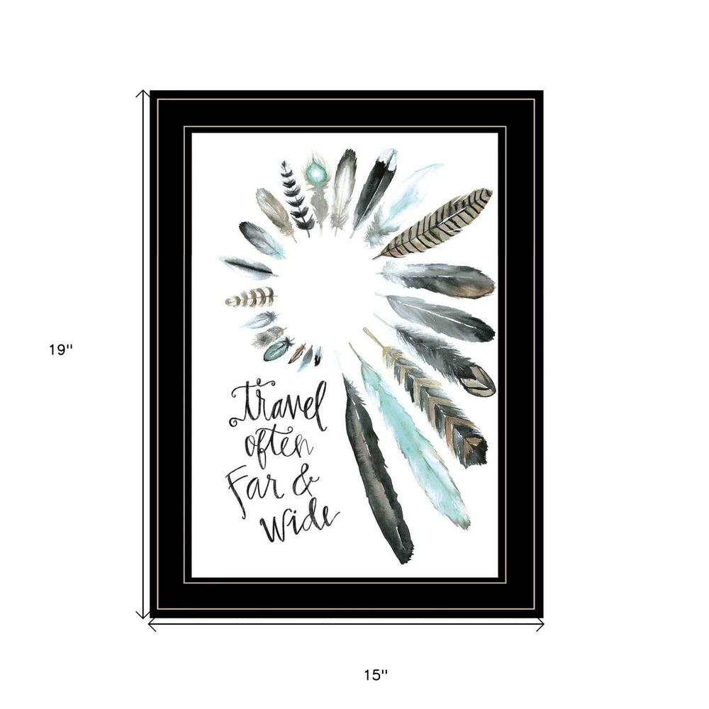 Travel Often Far and Wide 2 Black Framed Print Wall Art - Homeroots - Flyclothing LLC