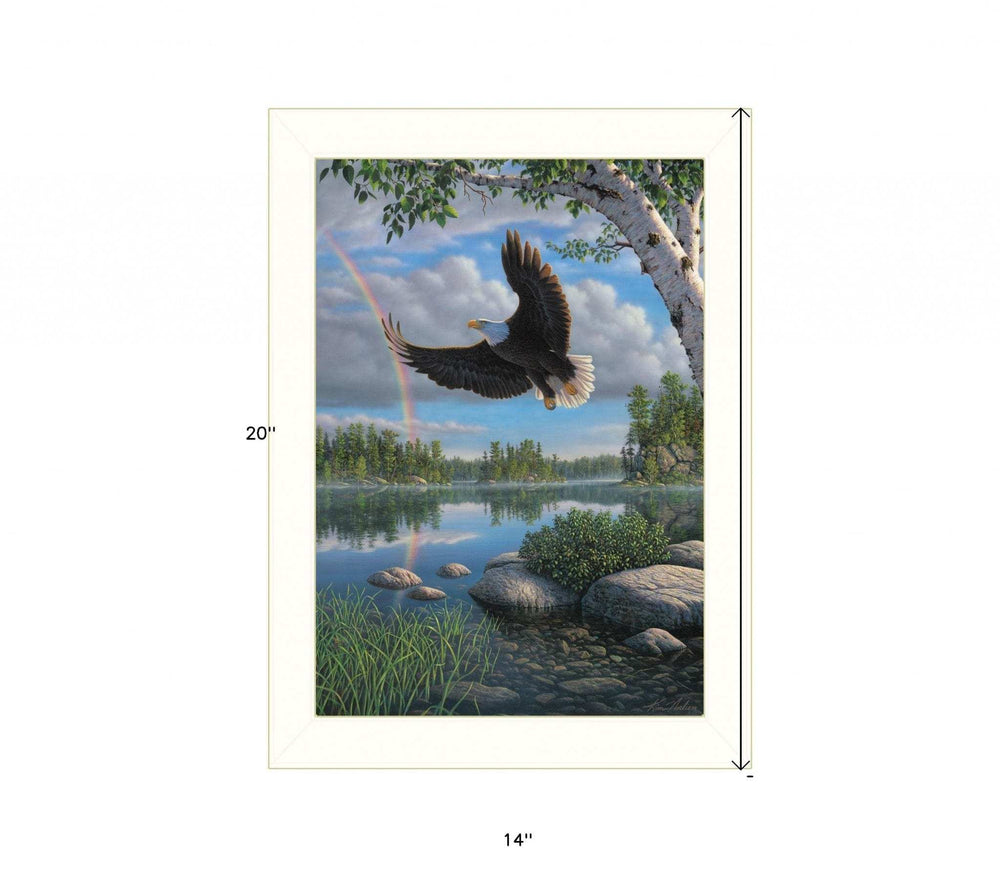 On Eagles Wings 2 White Framed Print Wall Art - Homeroots - Flyclothing LLC