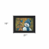 Snow Brother Snowman Black Framed Print Wall Art - Homeroots - Flyclothing LLC