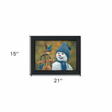 Snow Brother Snowman Black Framed Print Wall Art - Homeroots - Flyclothing LLC