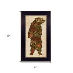 Cabin rules 2 Black Framed Print Wall Art - Homeroots