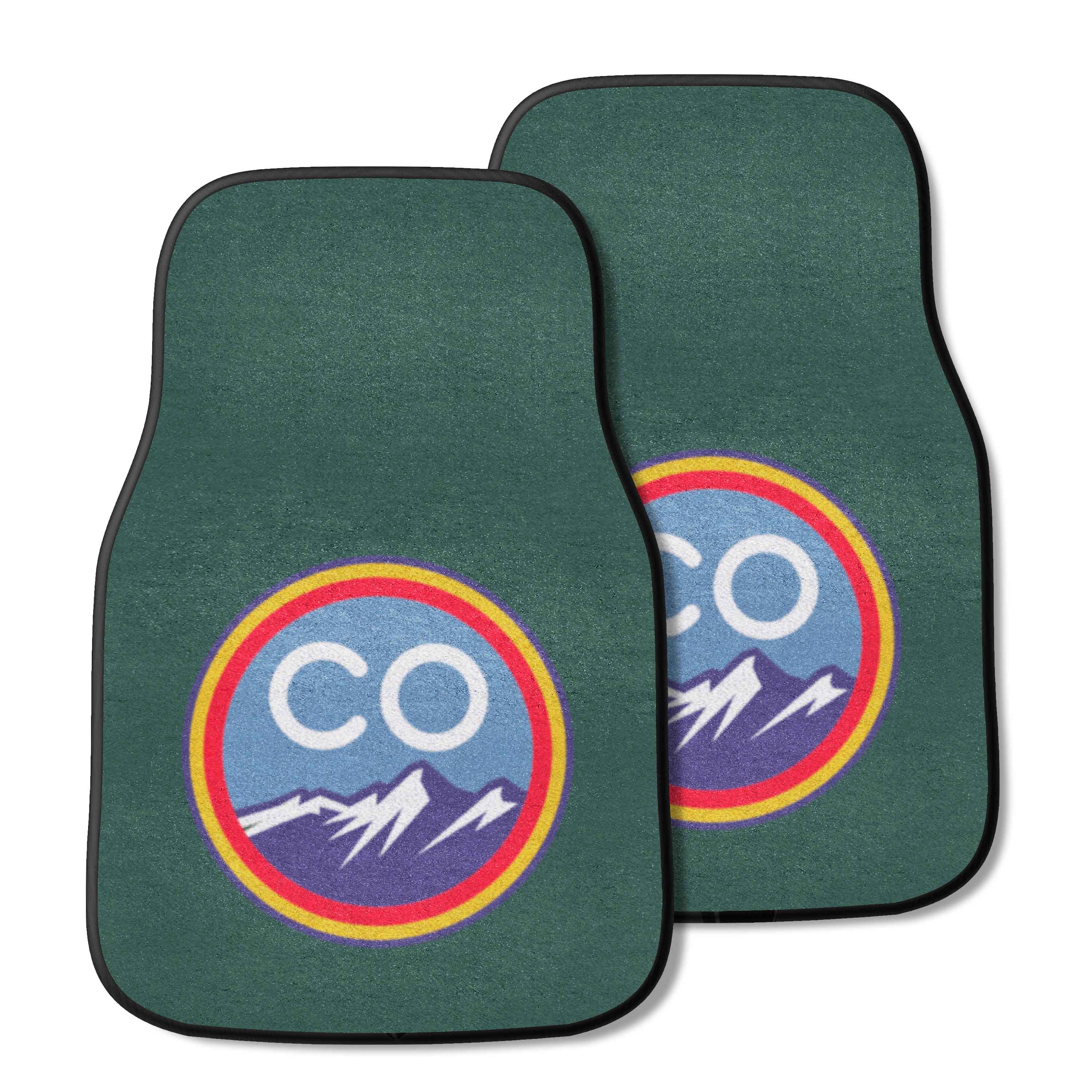 Colorado Rockies Front Carpet Car Mat Set - 2 Pieces - Colorado Rockies