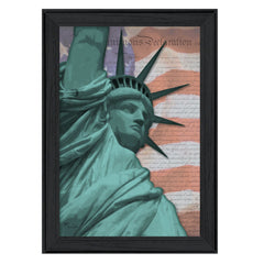 Lady Liberty Black Framed Print Wall Art - Homeroots