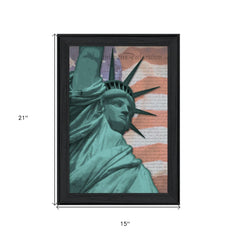 Lady Liberty Black Framed Print Wall Art - Homeroots