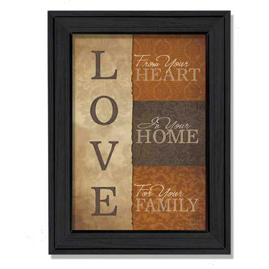 Love 3 Black Framed Print Wall Art - Homeroots
