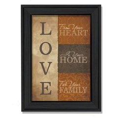 Love 3 Black Framed Print Wall Art - Homeroots