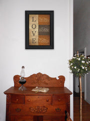 Love 3 Black Framed Print Wall Art - Homeroots