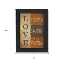 Love 3 Black Framed Print Wall Art - Homeroots