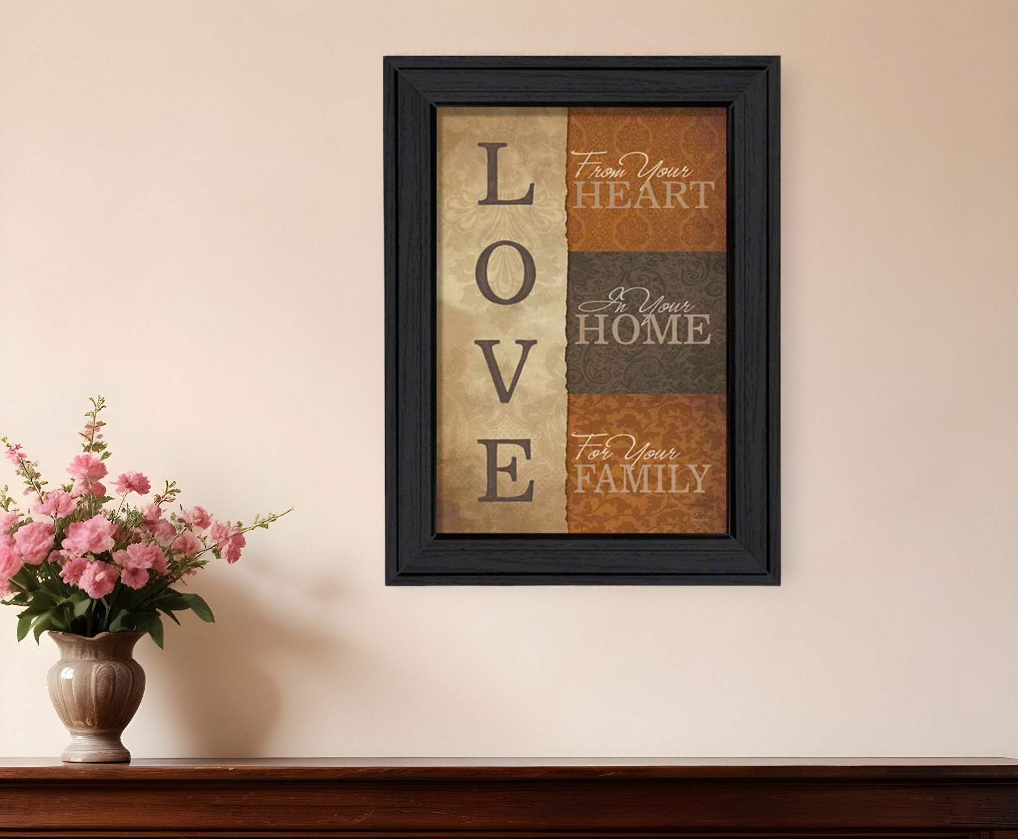 Love 3 Black Framed Print Wall Art - Homeroots - Flyclothing LLC