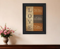 Love 3 Black Framed Print Wall Art - Homeroots