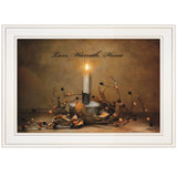 Love Warmth Home 1 White Framed Print Wall Art - Homeroots