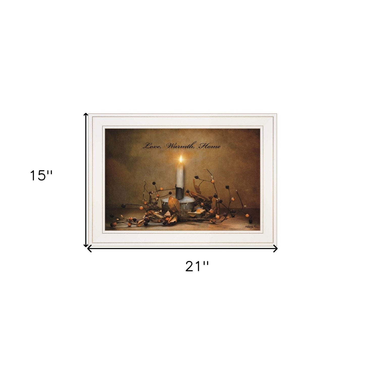 Love Warmth Home 1 White Framed Print Wall Art - Homeroots - Flyclothing LLC