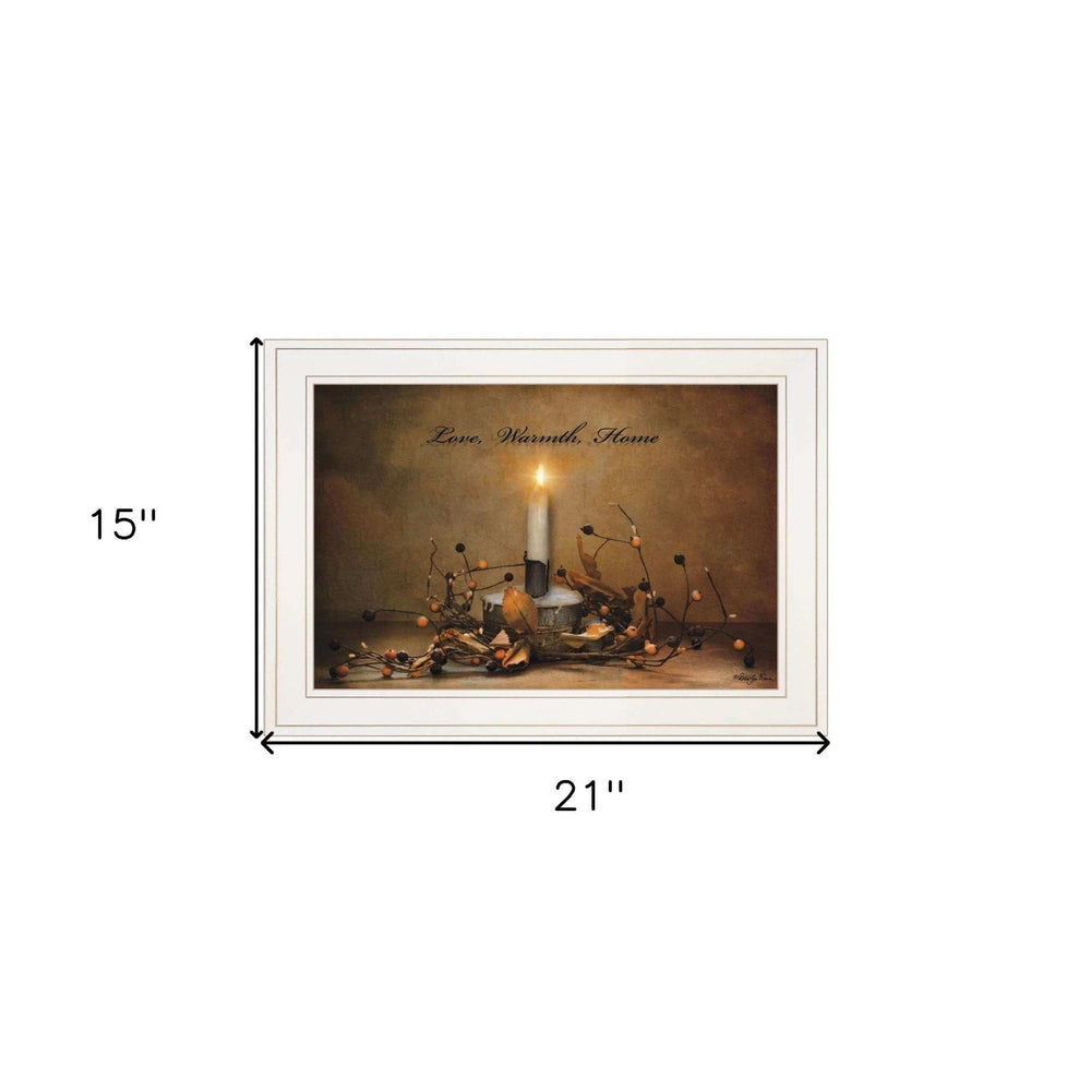 Love Warmth Home 1 White Framed Print Wall Art - Homeroots - Flyclothing LLC