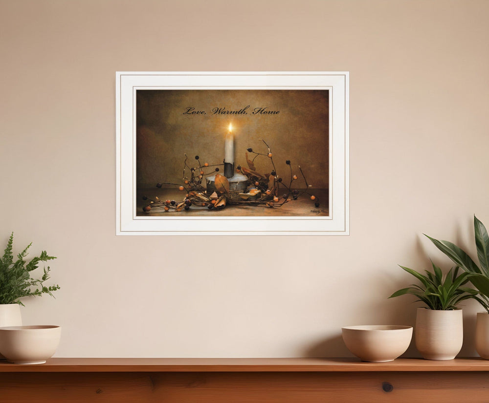 Love Warmth Home 1 White Framed Print Wall Art - Homeroots
