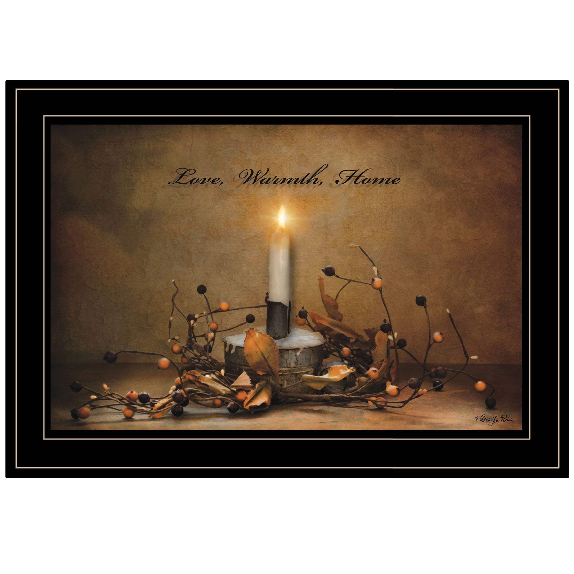 Love Warmth Home 2 Black Framed Print Wall Art - Homeroots - Flyclothing LLC