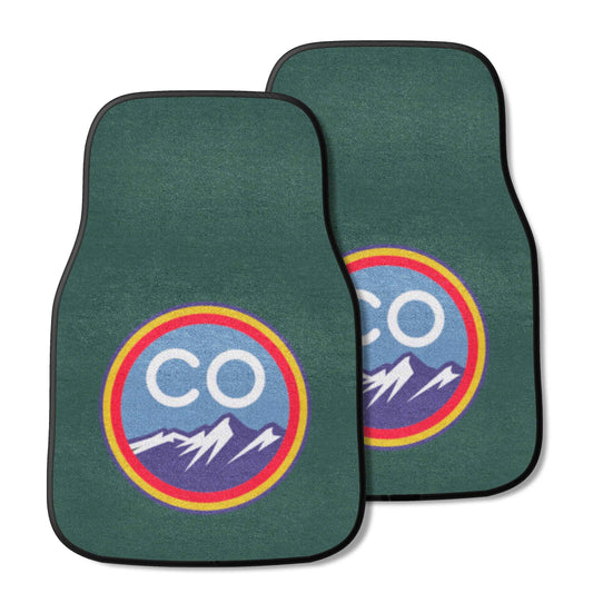 Colorado Rockies Front Carpet Car Mat Set - 2 Pieces - Colorado Rockies