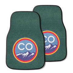 Colorado Rockies Front Carpet Car Mat Set - 2 Pieces - Colorado Rockies