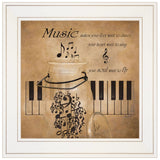 Music 1 White Framed Print Wall Art - Homeroots
