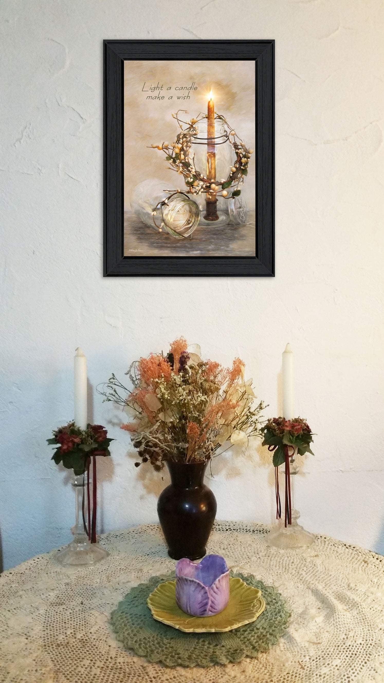 Make A Wish Black Framed Print Wall Art - Homeroots - Flyclothing LLC