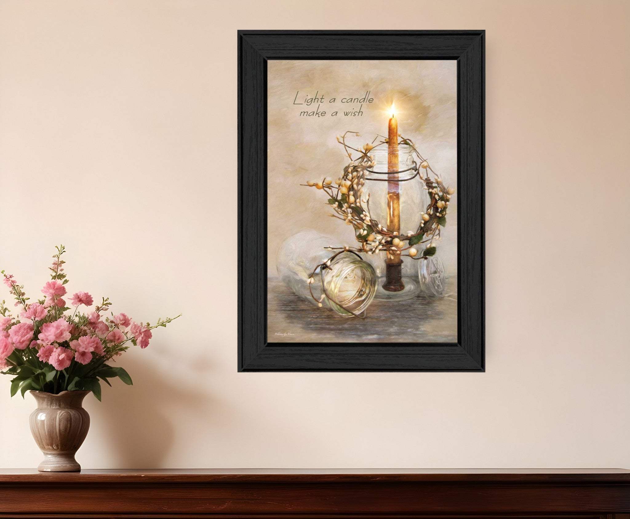 Make A Wish Black Framed Print Wall Art - Homeroots - Flyclothing LLC