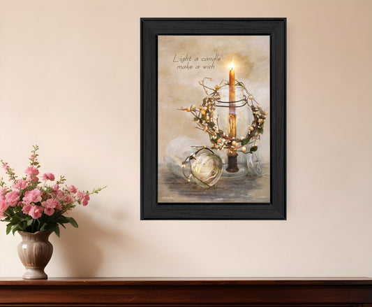 Make A Wish Black Framed Print Wall Art - Homeroots