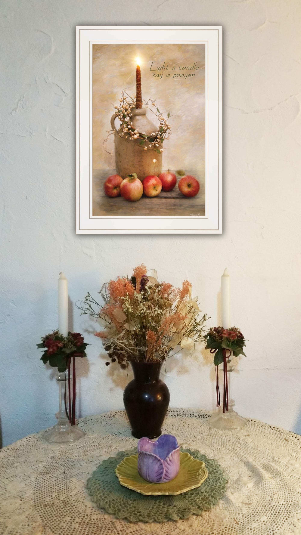 Say A Prayer 1 White Framed Print Wall Art - Homeroots - Flyclothing LLC