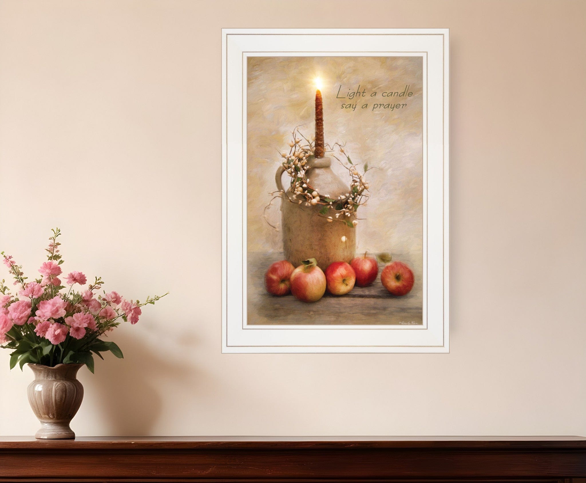 Say A Prayer 1 White Framed Print Wall Art - Homeroots