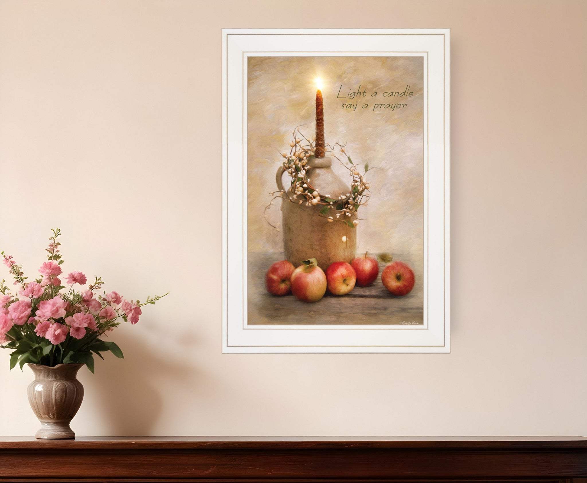 Say A Prayer 1 White Framed Print Wall Art - Homeroots - Flyclothing LLC