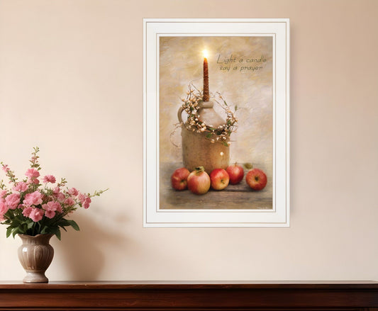 Say A Prayer 1 White Framed Print Wall Art - Homeroots