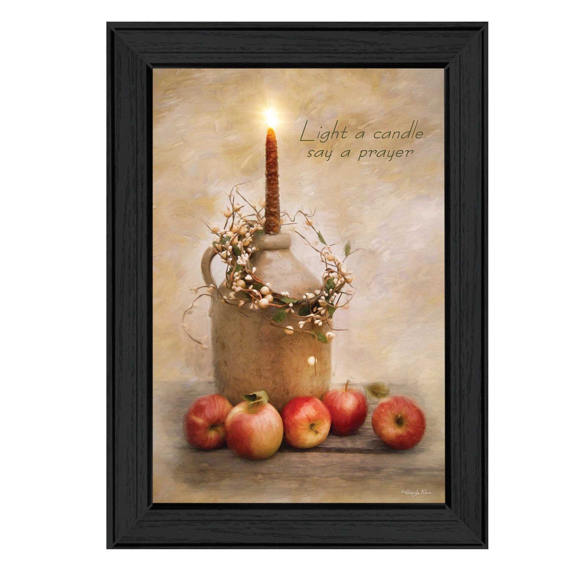 Say A Prayer 2 Black Framed Print Wall Art - Homeroots