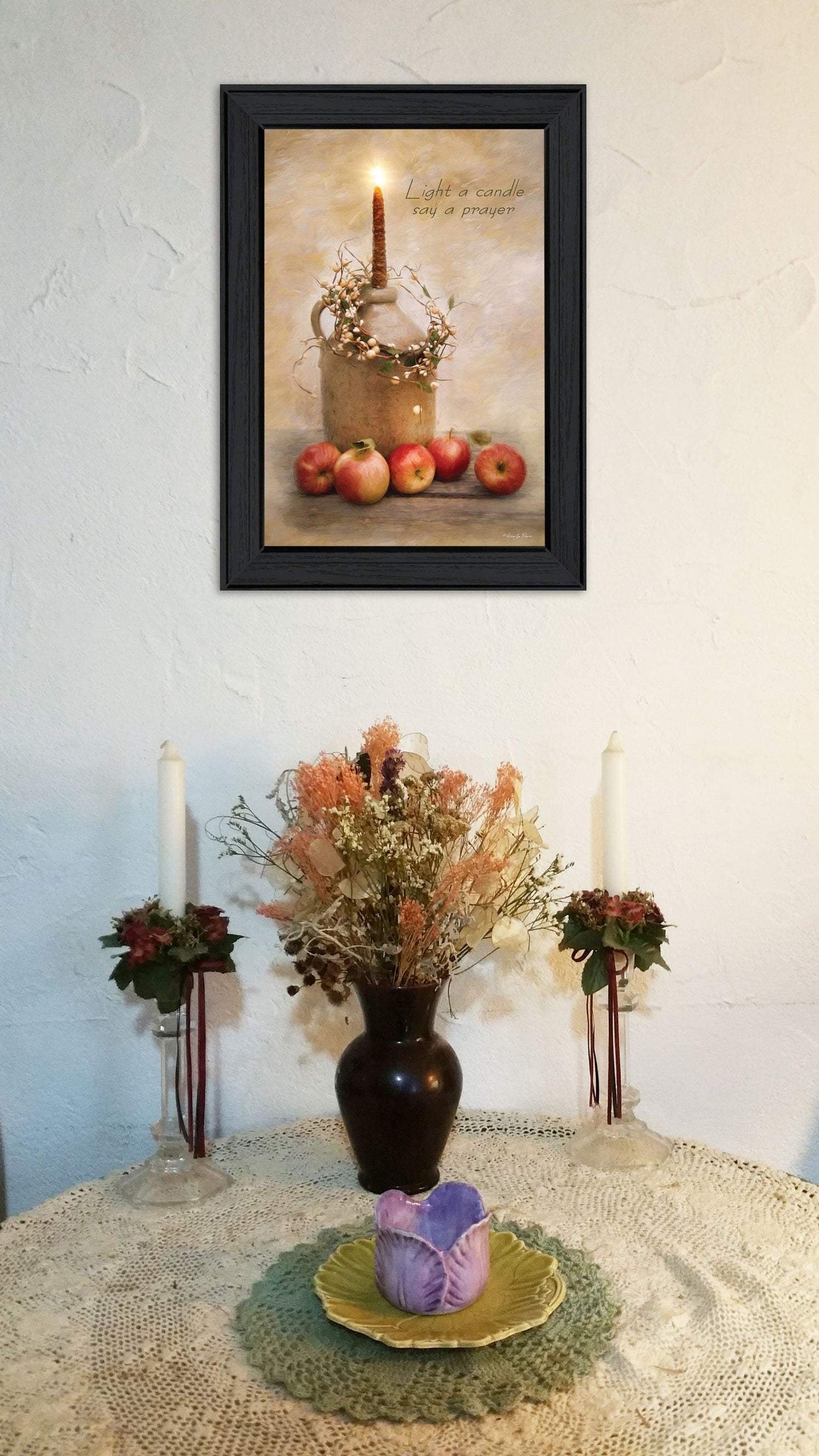 Say A Prayer 2 Black Framed Print Wall Art - Homeroots - Flyclothing LLC