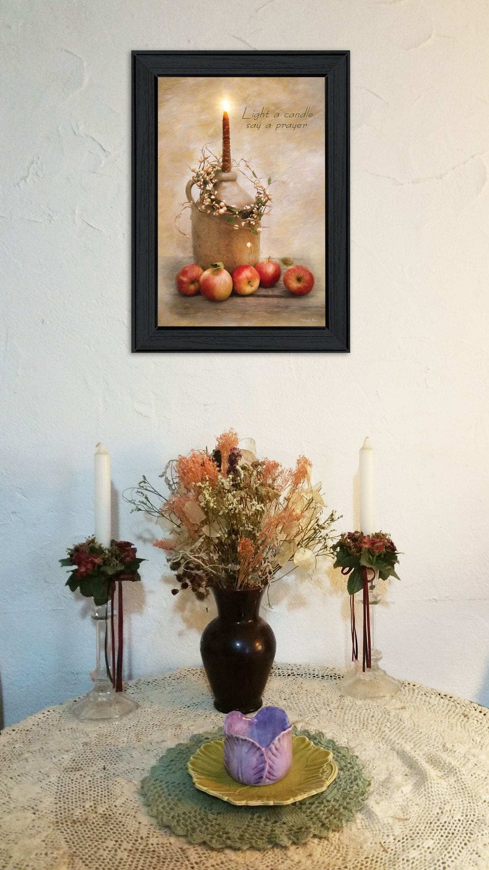 Say A Prayer 2 Black Framed Print Wall Art - Homeroots - Flyclothing LLC