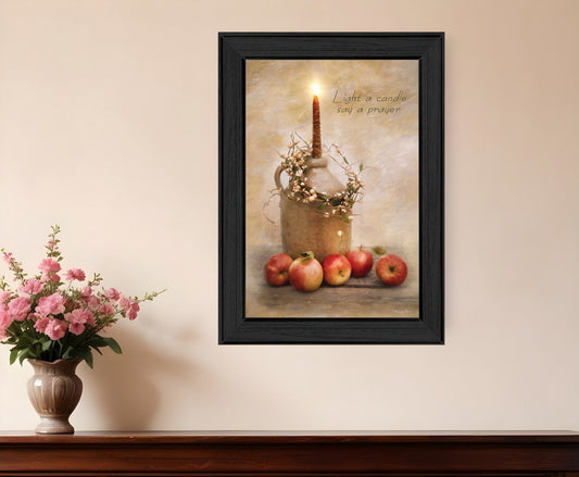 Say A Prayer 2 Black Framed Print Wall Art - Homeroots
