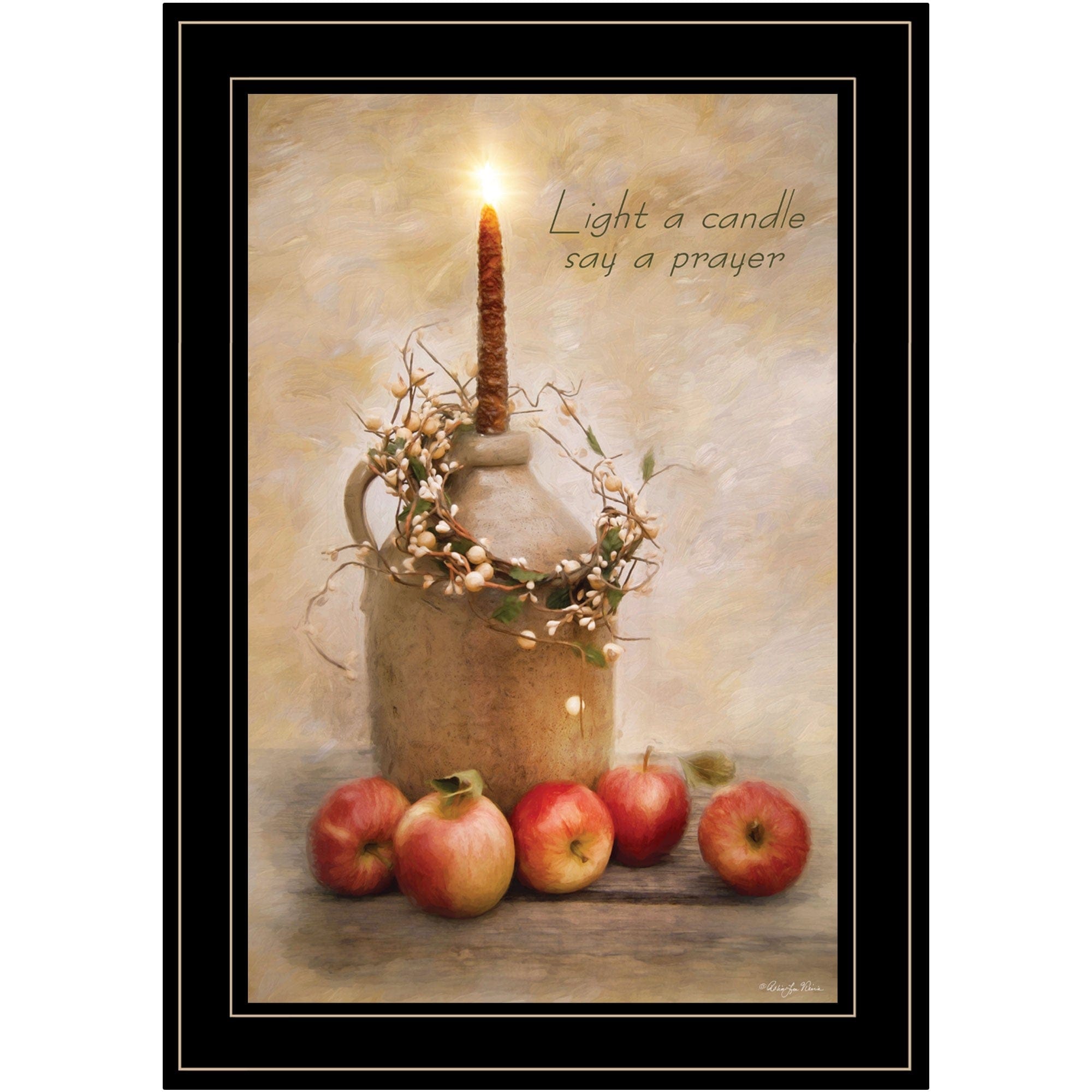 Say A Prayer 3 Black Framed Print Wall Art - Homeroots