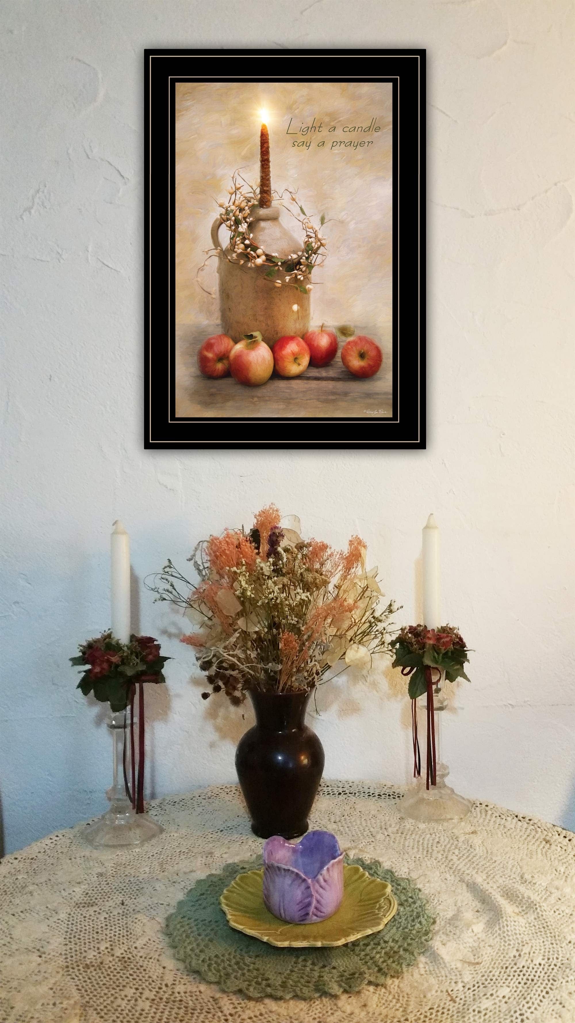 Say A Prayer 3 Black Framed Print Wall Art - Homeroots