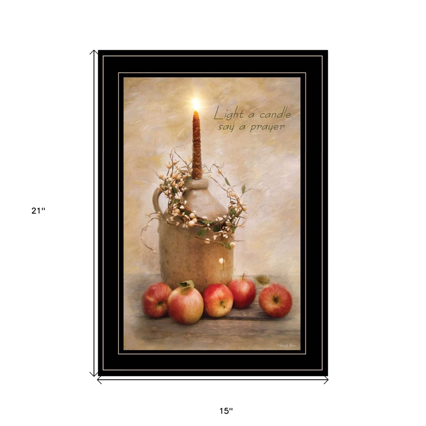 Say A Prayer 3 Black Framed Print Wall Art - Homeroots - Flyclothing LLC