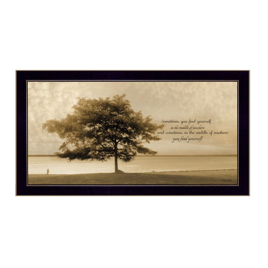 Find Yourself Black Framed Print Wall Art - Homeroots
