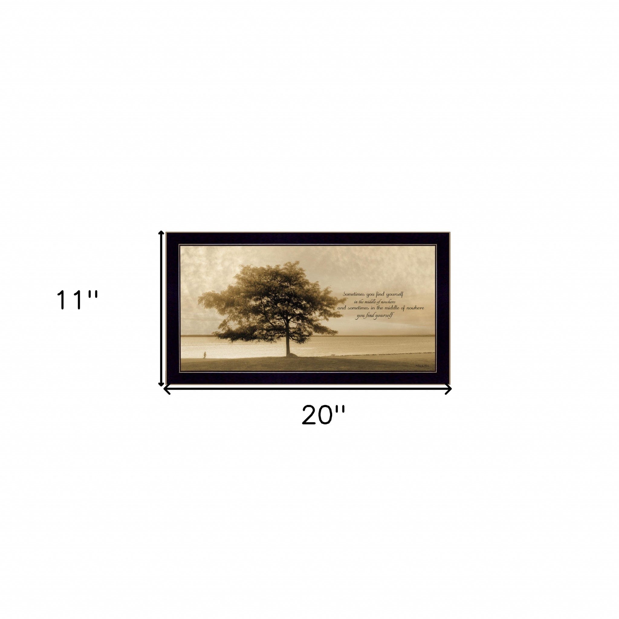 Find Yourself Black Framed Print Wall Art - Homeroots
