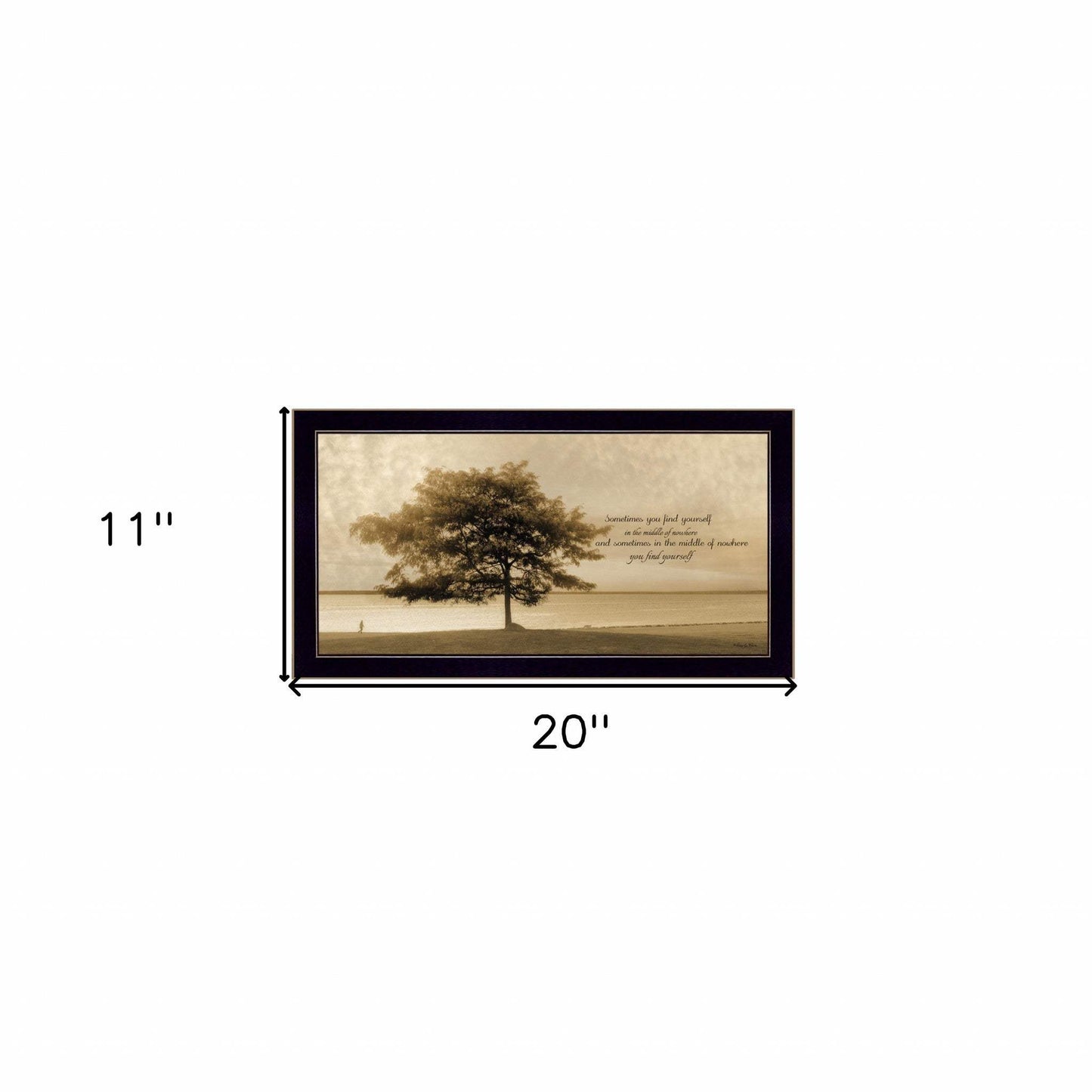 Find Yourself Black Framed Print Wall Art - Homeroots - Flyclothing LLC