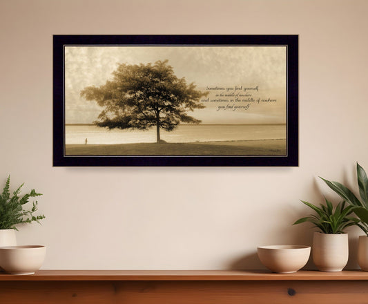 Find Yourself Black Framed Print Wall Art - Homeroots