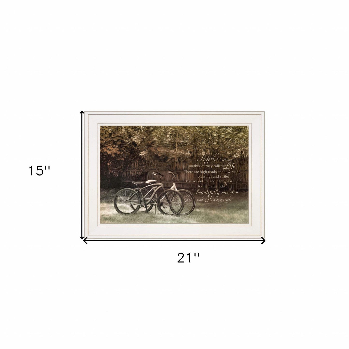 Journey Together 1 White Framed Print Wall Art - Homeroots - Flyclothing LLC