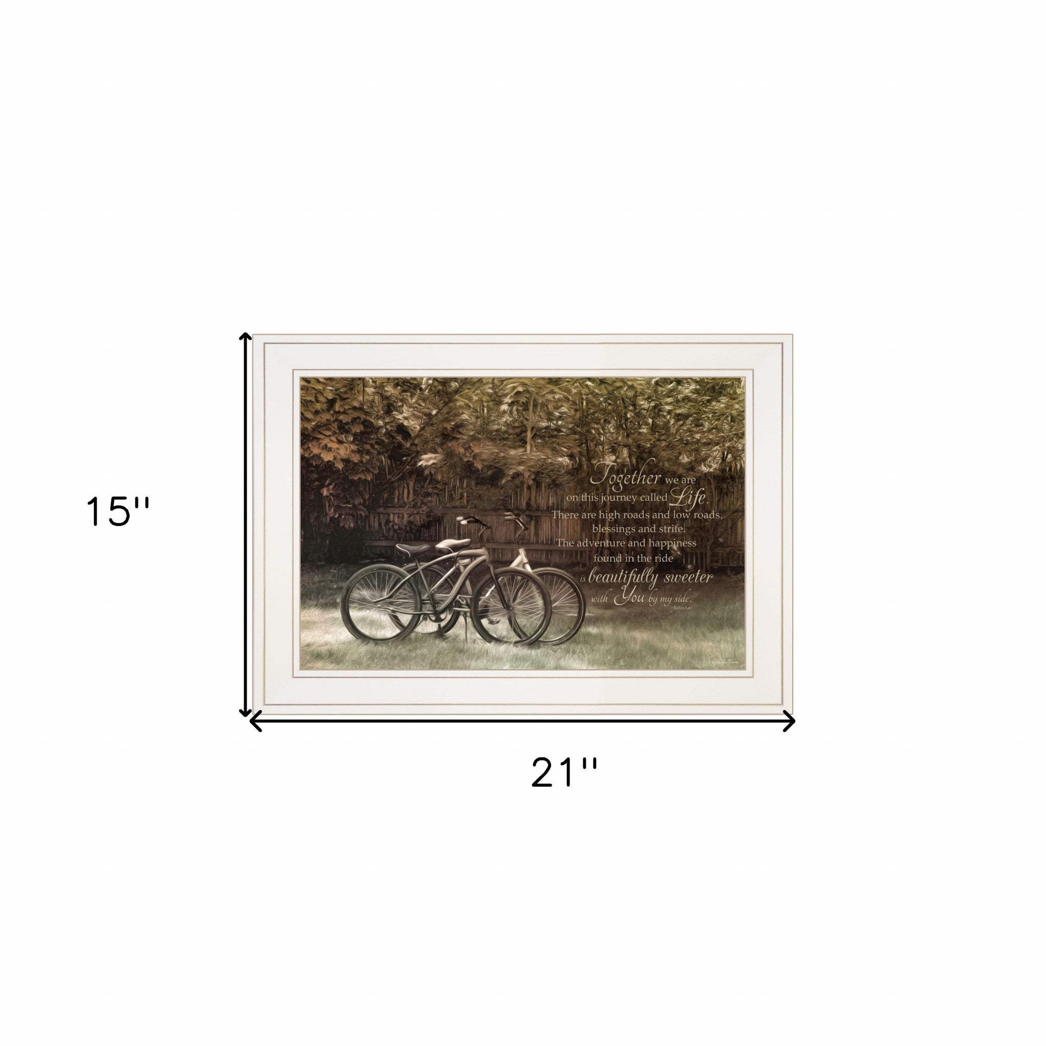 Journey Together 1 White Framed Print Wall Art - Homeroots - Flyclothing LLC